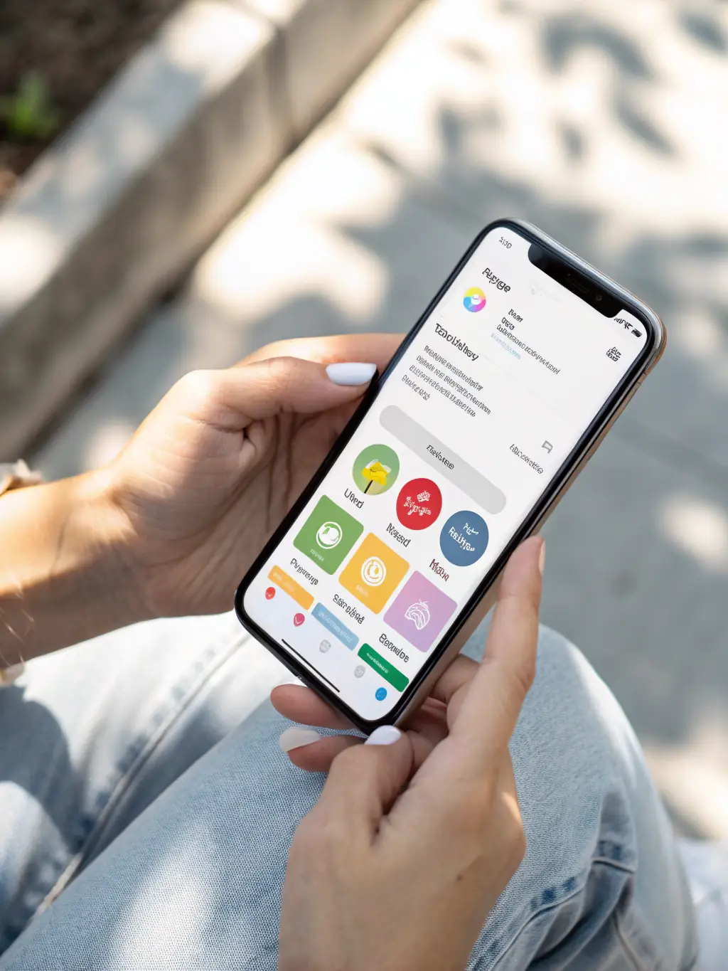 A mobile phone displaying a beautifully designed and user-friendly mobile app, emphasizing mobile marketing expertise.